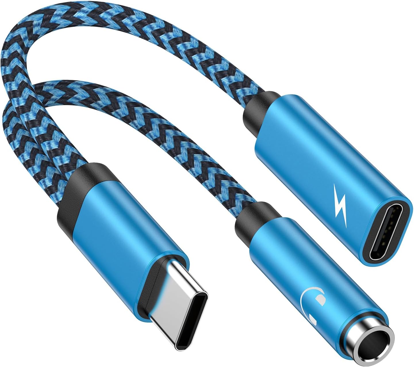 Samsung USB Type C to 3.5mm Headphone and Charger Adapter,60W PD Charging Port to Aux Audio Jack and Fast Charging Dongle Cable Cord for Galaxy S25 Ultra/S23/S24,Google Pixel 9a/8a/8Pro/7,iPhone 16e