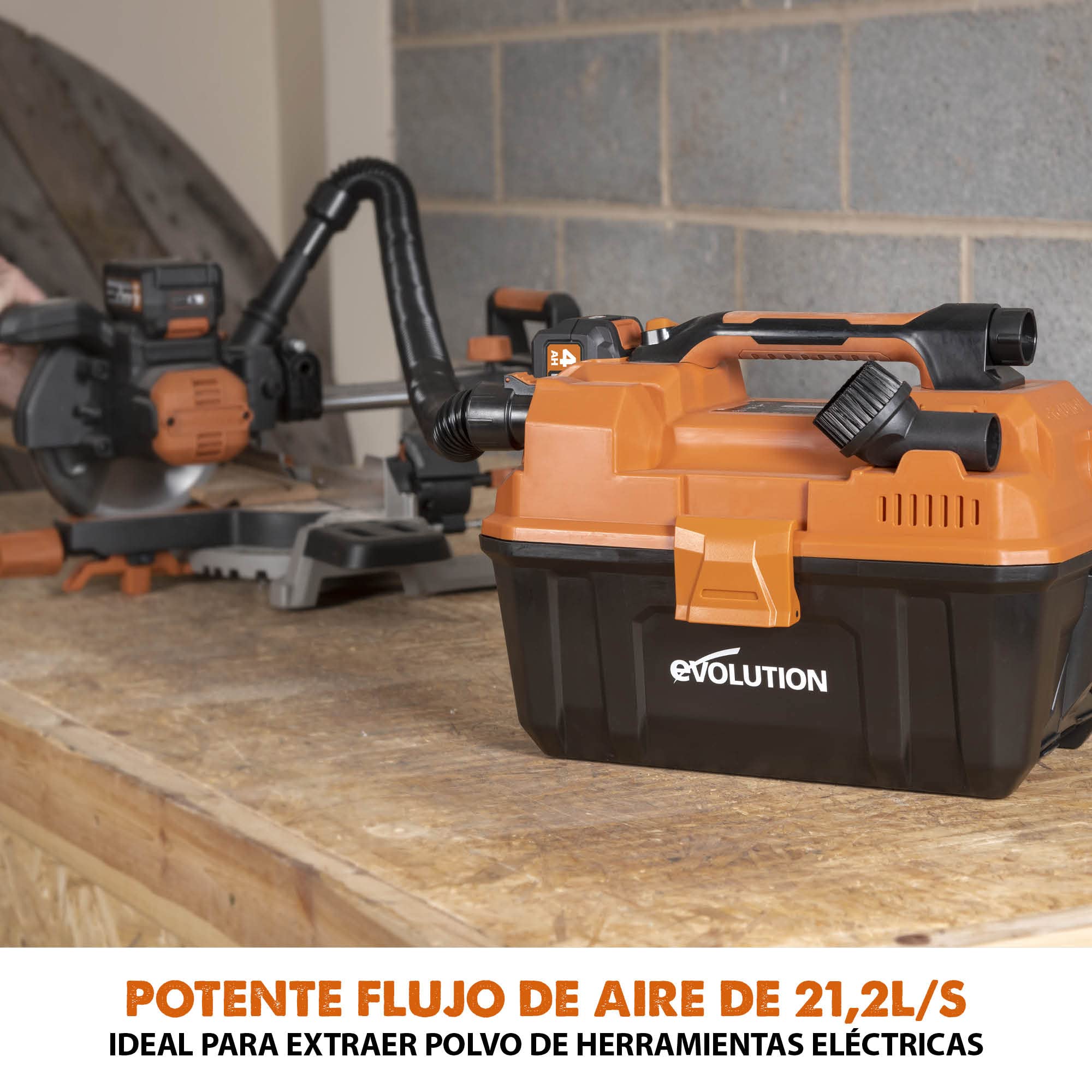 Evolution Cordless R11VAC-Li Aspiradora de taller en seco y húmedo 18v Li-Ion EXT
