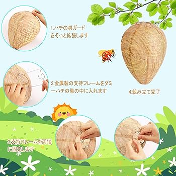 Amazon.co.jp: Neiang ハチの巣ガード 6個入り 蜂の巣 ダミー