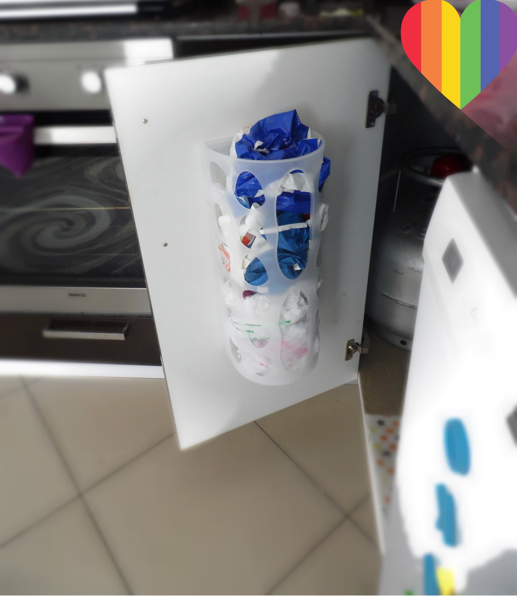 Plastic Bag Basket Assorted