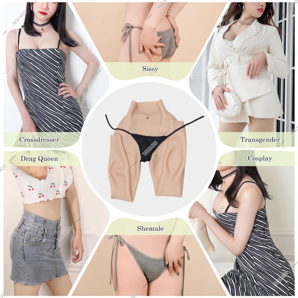 Crossdresser Silicone Panties Fake Vagina Trousers Butt Padded Push Shaper With Catheter for Drag Queen Transgender