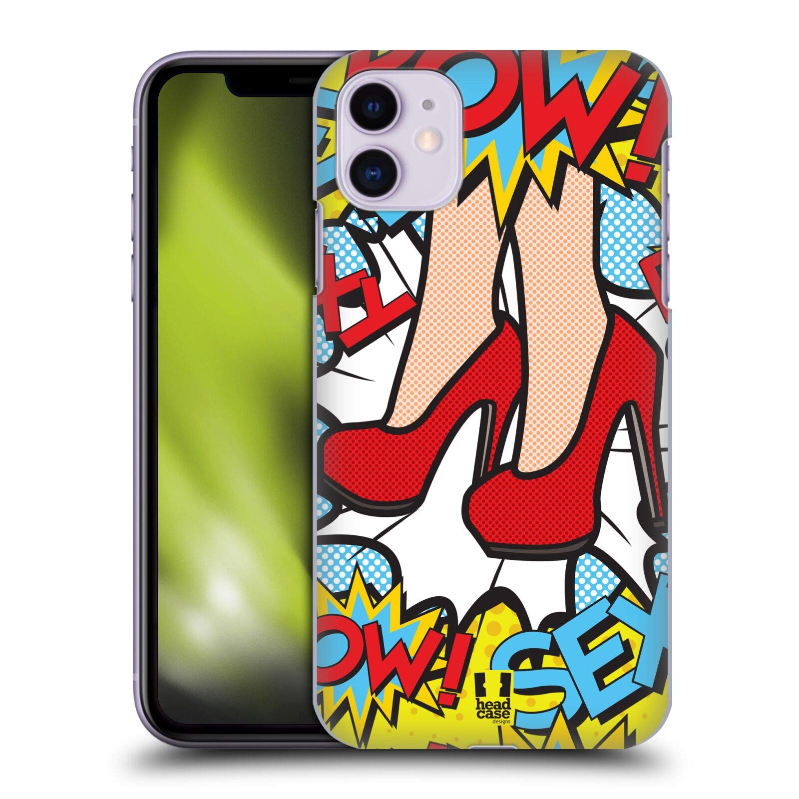 Head Case Designs Stiletto Rosso Pop Art Custodia Cover Dura per Parte Posteriore Compatibile con Apple iPhone 11