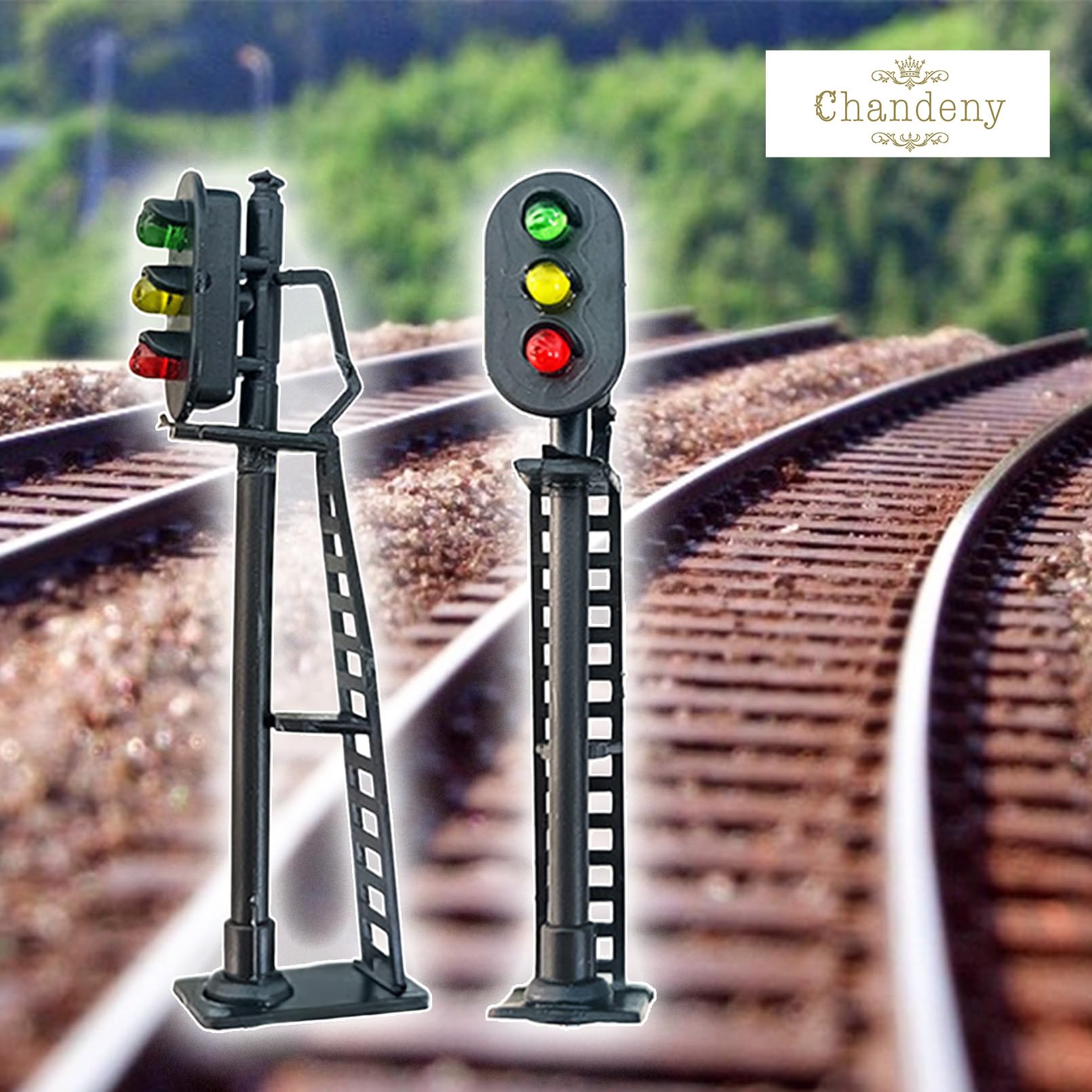 Amazon | シャンディニー 鉄道模型 信号機 LED点灯 ミニチュア