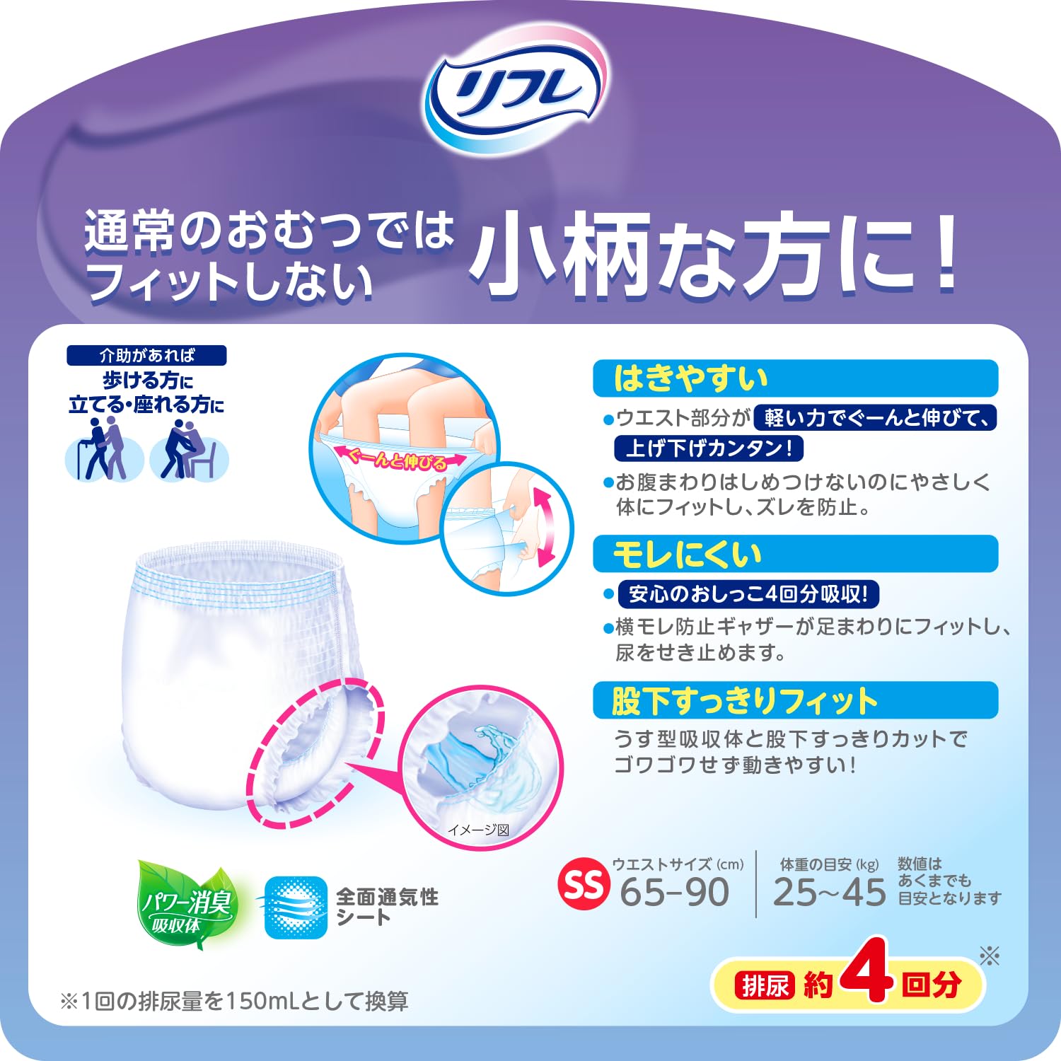 Amazon | リフレ 【ケース販売】はくパンツ ジュニアSS20枚×4袋