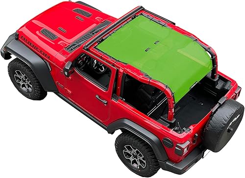 Miniatura 12 de Shadeidea - Parasol para Jeep Wrangler JL Unlimited (2018-2023) de 2 puertas y 4 puertas frontales, pantalla de malla negra para parasol JLU SAHARA