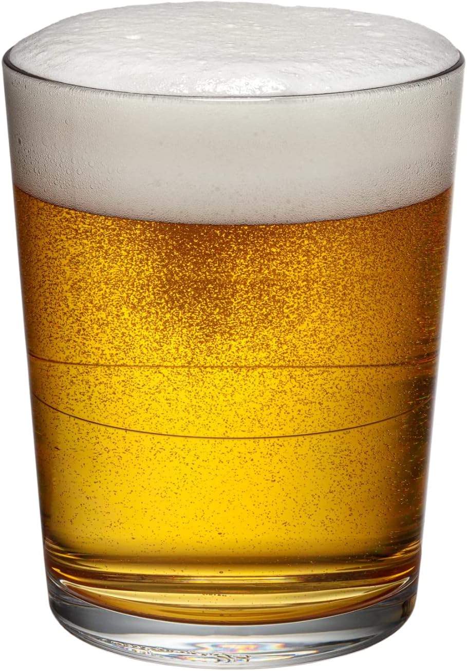 Drinique 16 oz Unbreakable Pint Beer Glasses (Set of 4) Shatterproof Tritan Plastic Drinking Glasses - Clear