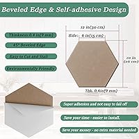 Vista 4 de Hexagonal Acoustic Panels-12 Pack High-Density Sound Absorbing Panels 12"X10"X0.4" for Enhanced Noise Reduction, DIY Design, Idea for Studios