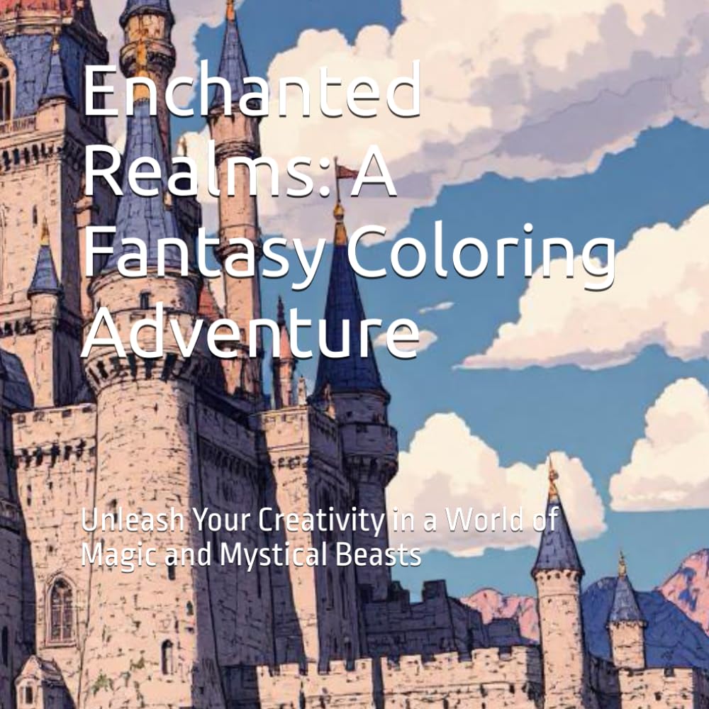 Enchanted Realms: A Fantasy Coloring Adventure: Unleash Your Creativity in a World of Magic and Mystical Beasts