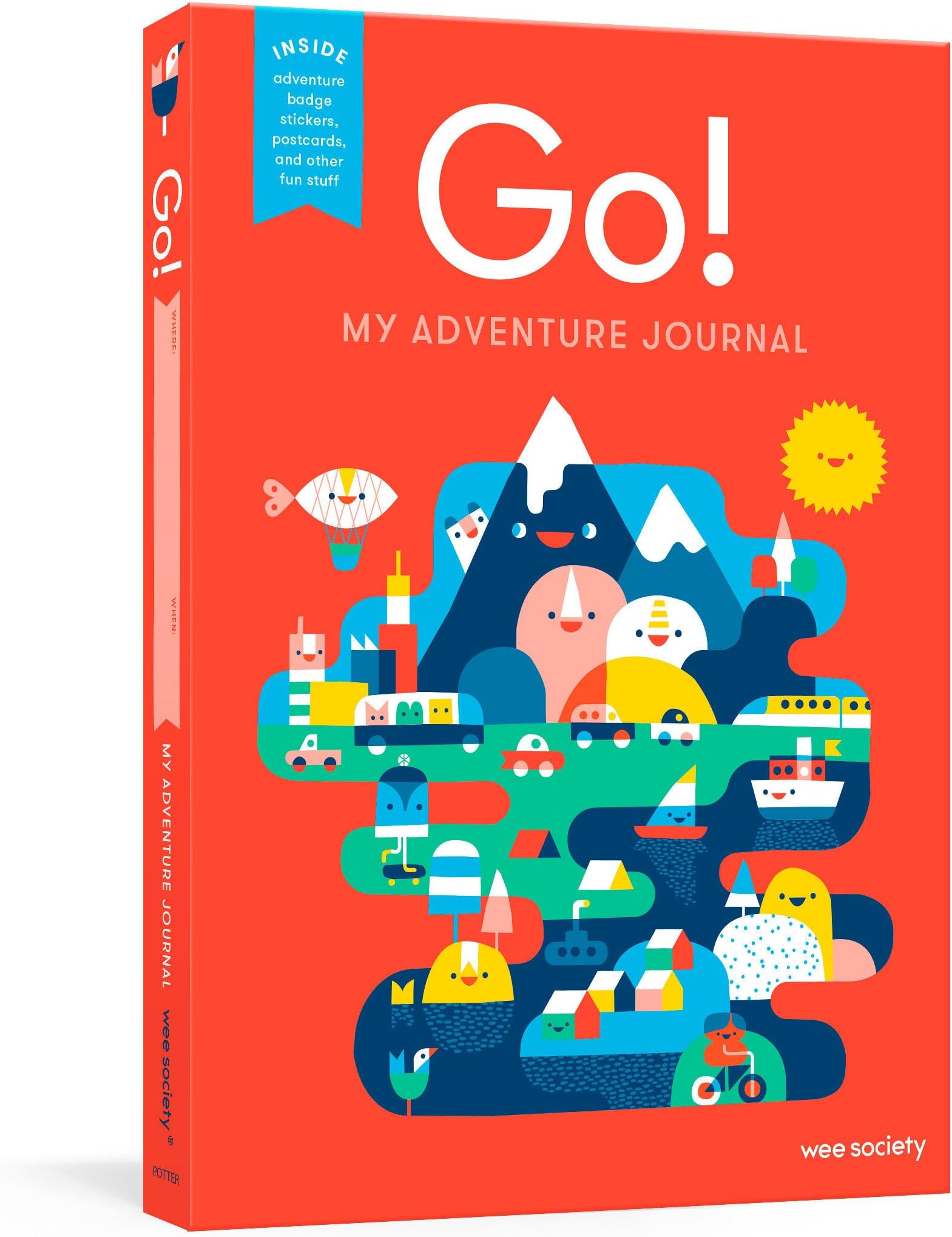 Go! (Red): A Kids' Interactive Travel Diary and Journal (Wee Society)
