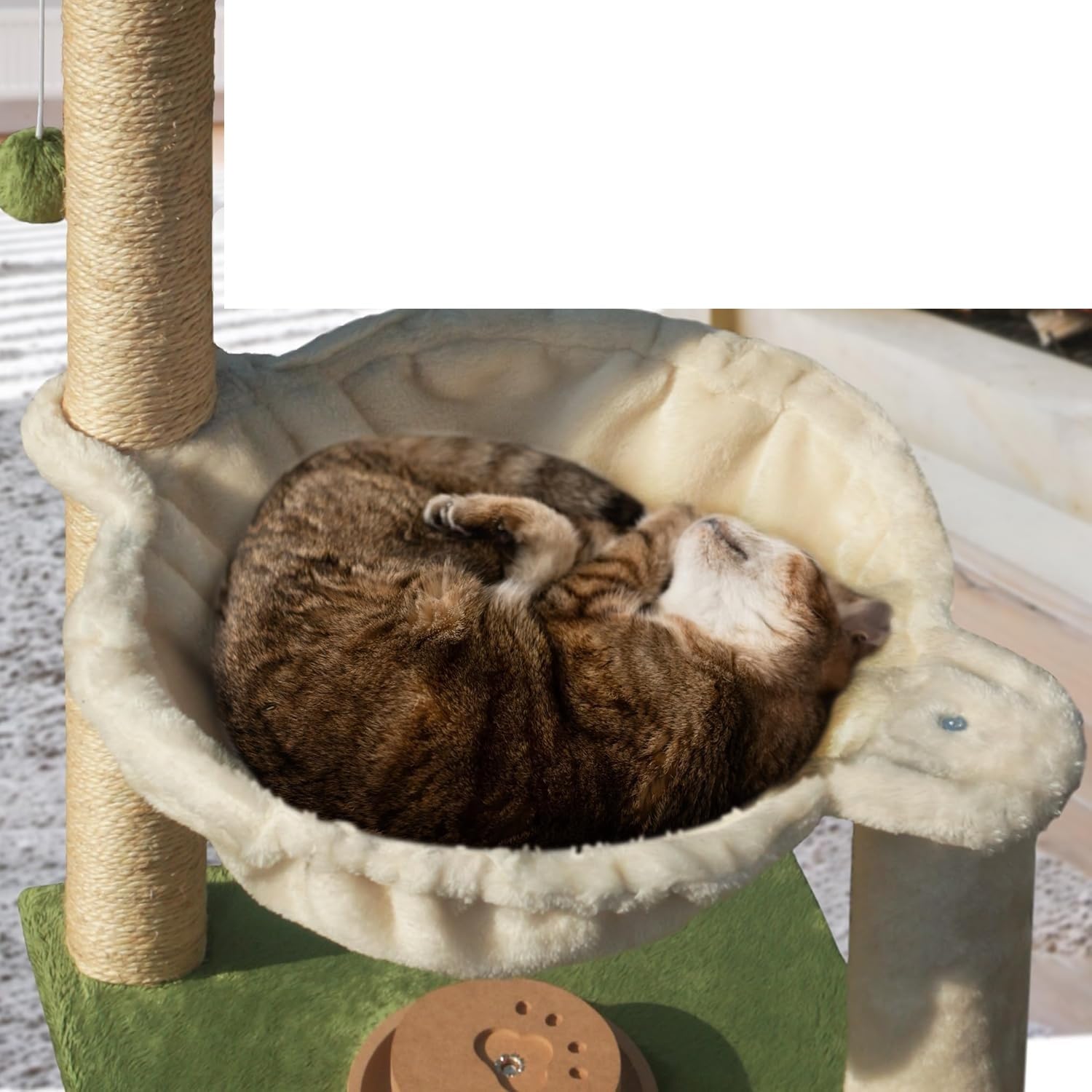 FJJRTWDG Beautiful Cat Scratch Post with Hammock, Artificial Pet Scratch Post, Suitable for Indoor Pets Suitable for Indoor Pets