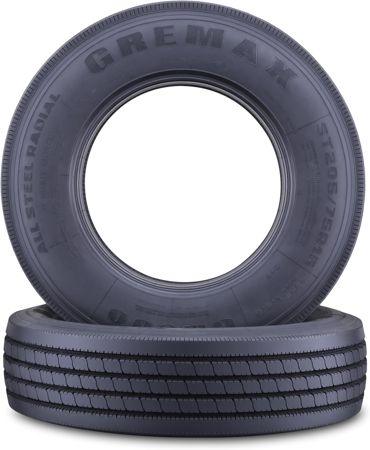 GREMAX All Steel Trailer Tire ST205/75R15 14-Ply Load Range G 115M Steel Belted Radial 11175, Set2