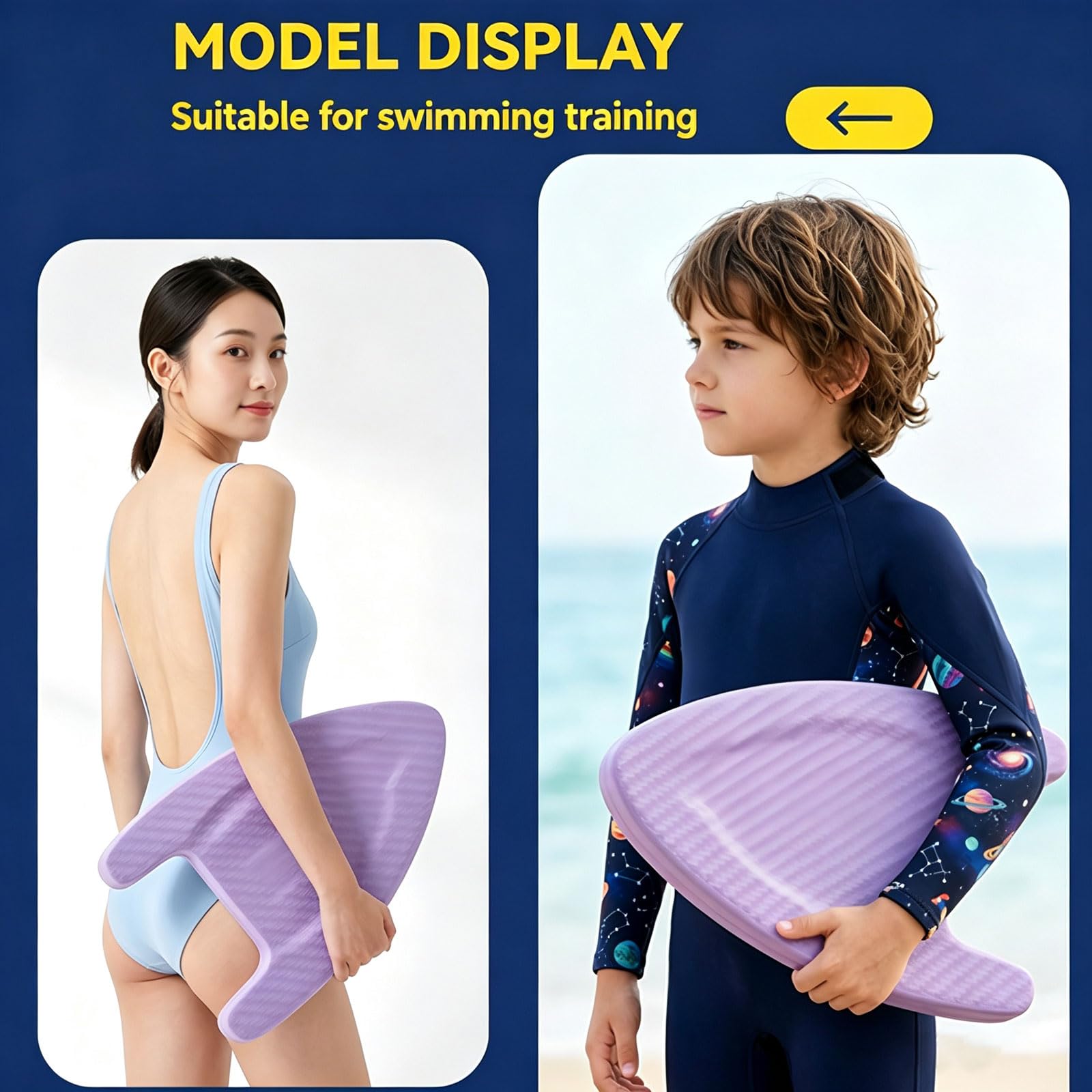 2 PCS Tavola da nuoto unisex Kickboard per Allenamento in Acqua | Galleggiante di Nuoto in schiuma EVA con doppia impugnatura Colori Assortiti Un Aiuto Per Il Nuoto