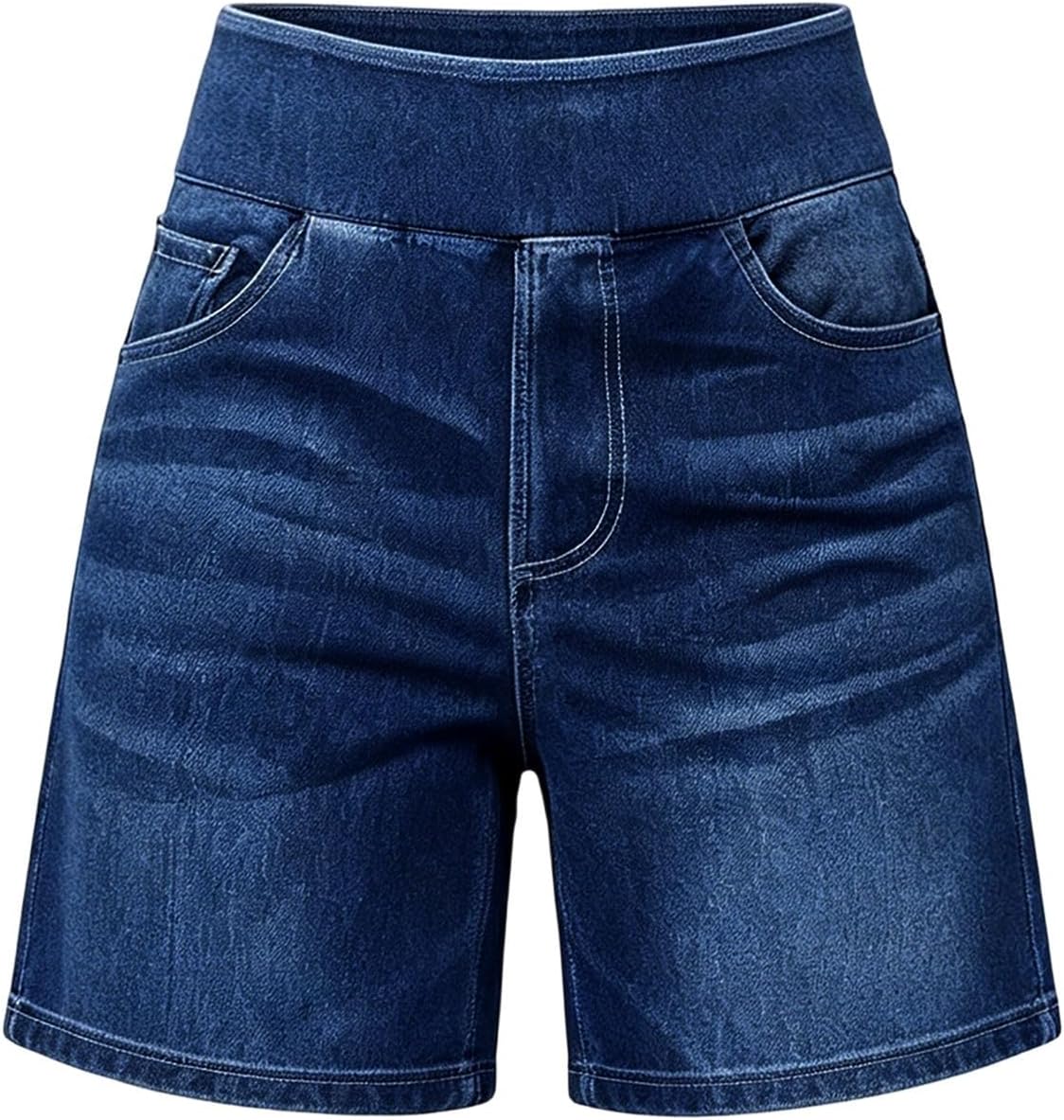 Bermuda Jean Shorts for Boys Girls Summer Stretchy Knee Length Denim Shorts Tummy Control High Waisted School Pull On Jorts
