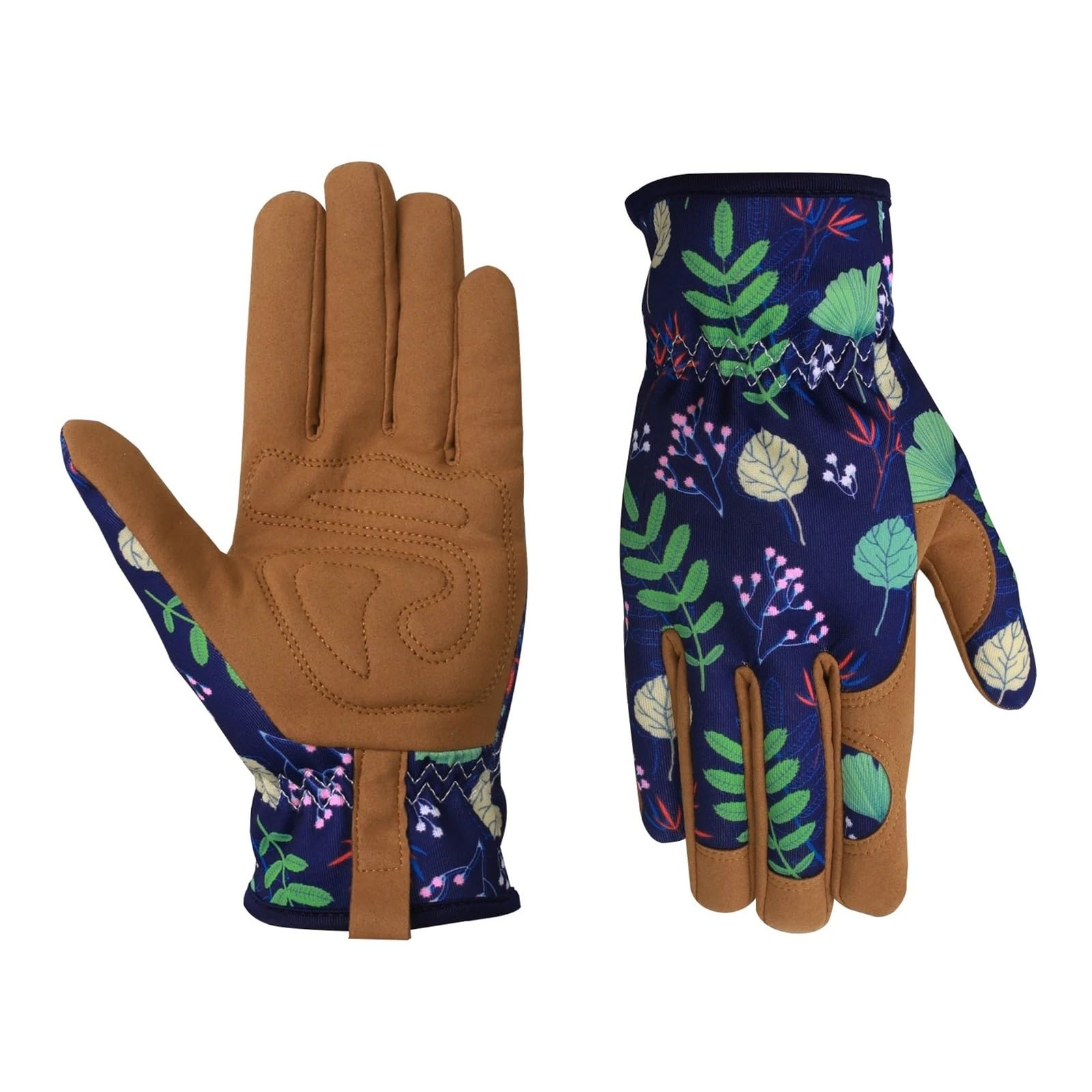 Gartenhandschuhe, Damen-Gartenhandschuhe aus Mikrofaser-Leder for Jäten, Graben, Pflanzen, Beschneiden, Arbeiten
