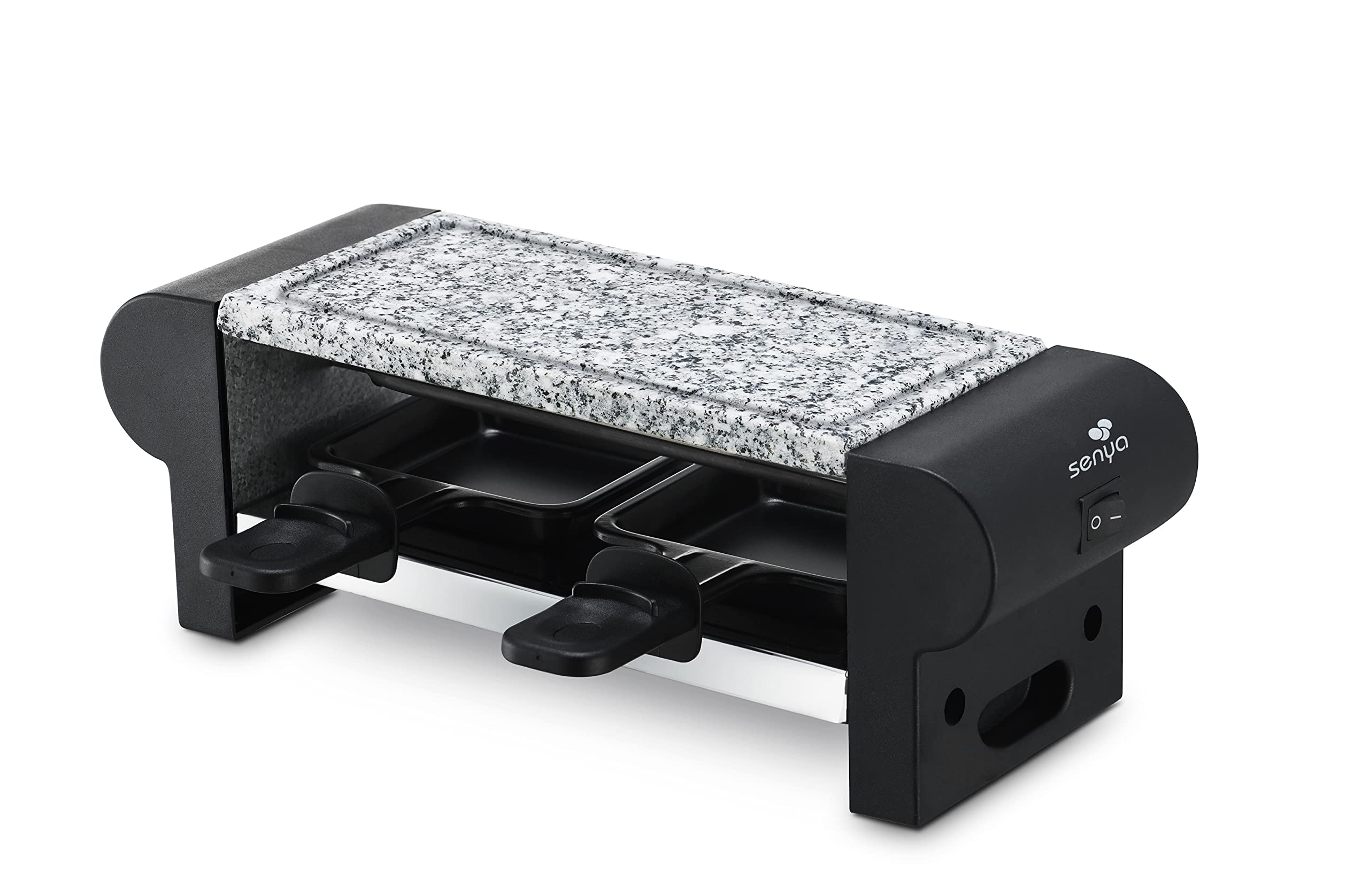 SENYA Appareil à raclette 2 personnes, avec pierre à cuire amovible, revêtement antiadhésif, 350W, My Little Raclette, SYCK-G065