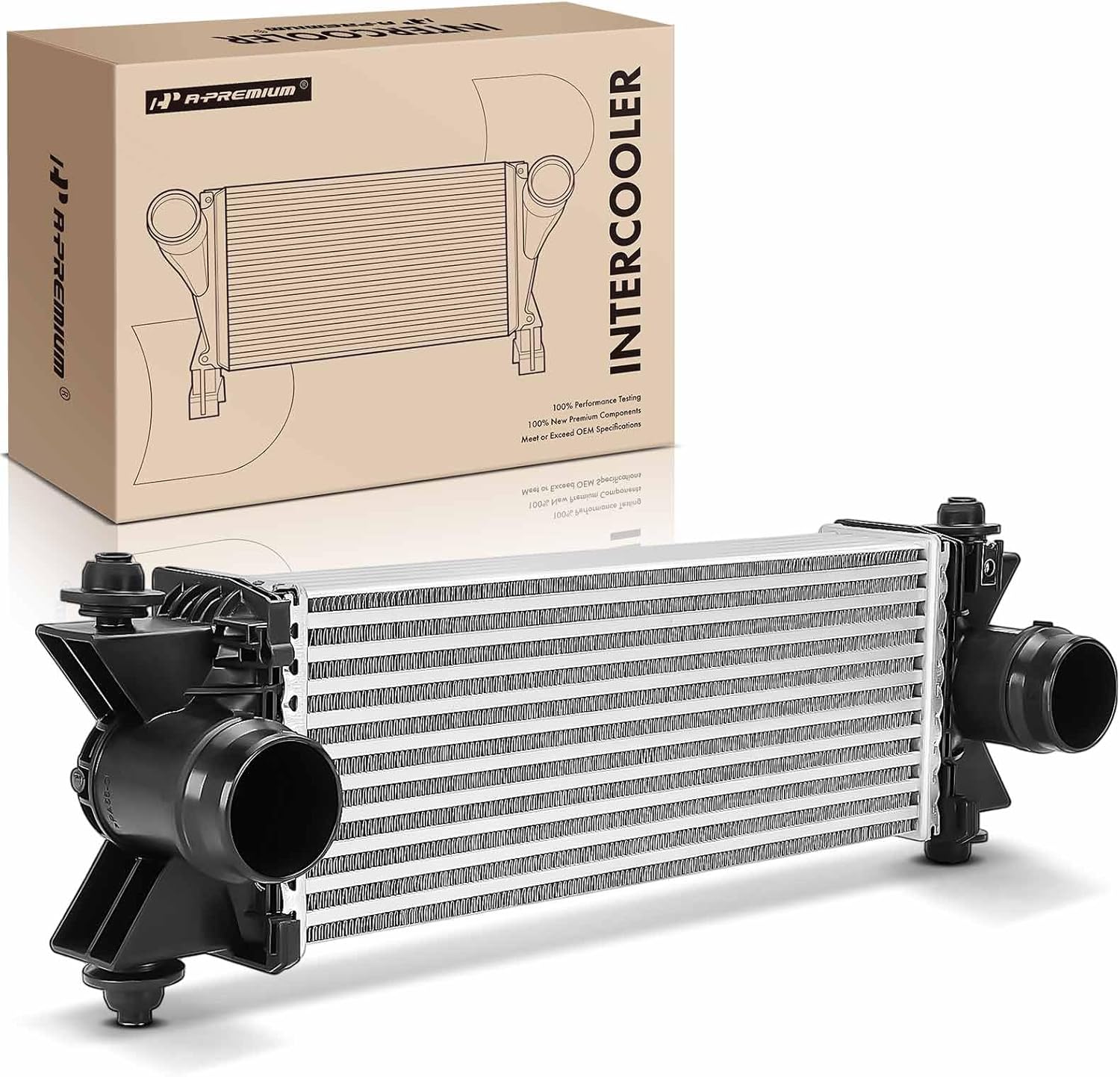A-Premium Turbo Intercooler Charge Air Cooler Compatible with Ford Bronco 2021 2022 2023 2024, 2.3L 2.7L
