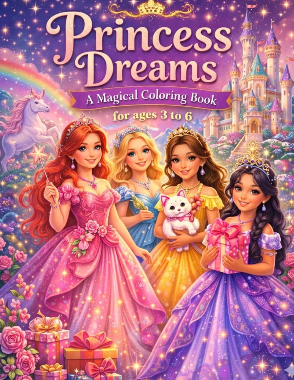Princess Dreams: A Magical Coloring Book for Girls Ages 3-6 | Enchanted Castles, Unicorns, and Royal Adventures for Toddlers and Kids