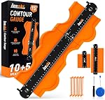 Lenski Contour Gauge Tool with Lock 10+5 Inch, Super Gauge Shape and Outline Gifts for Men, Woodworking DIY Tools for Men Husband Dad