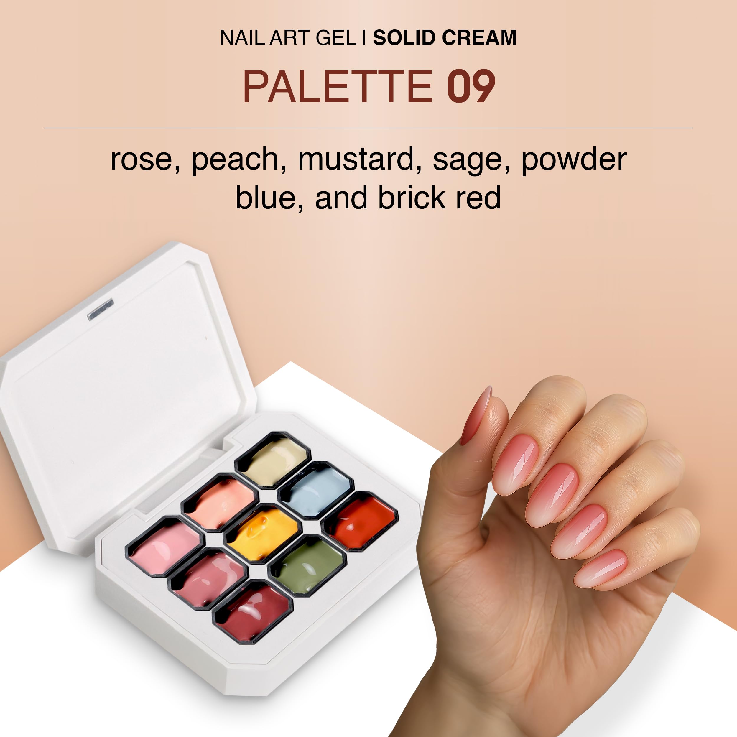 Amazon.com: Cre8tion Nail Art Gel Solid Cream 09, HEMA-Free & TPO