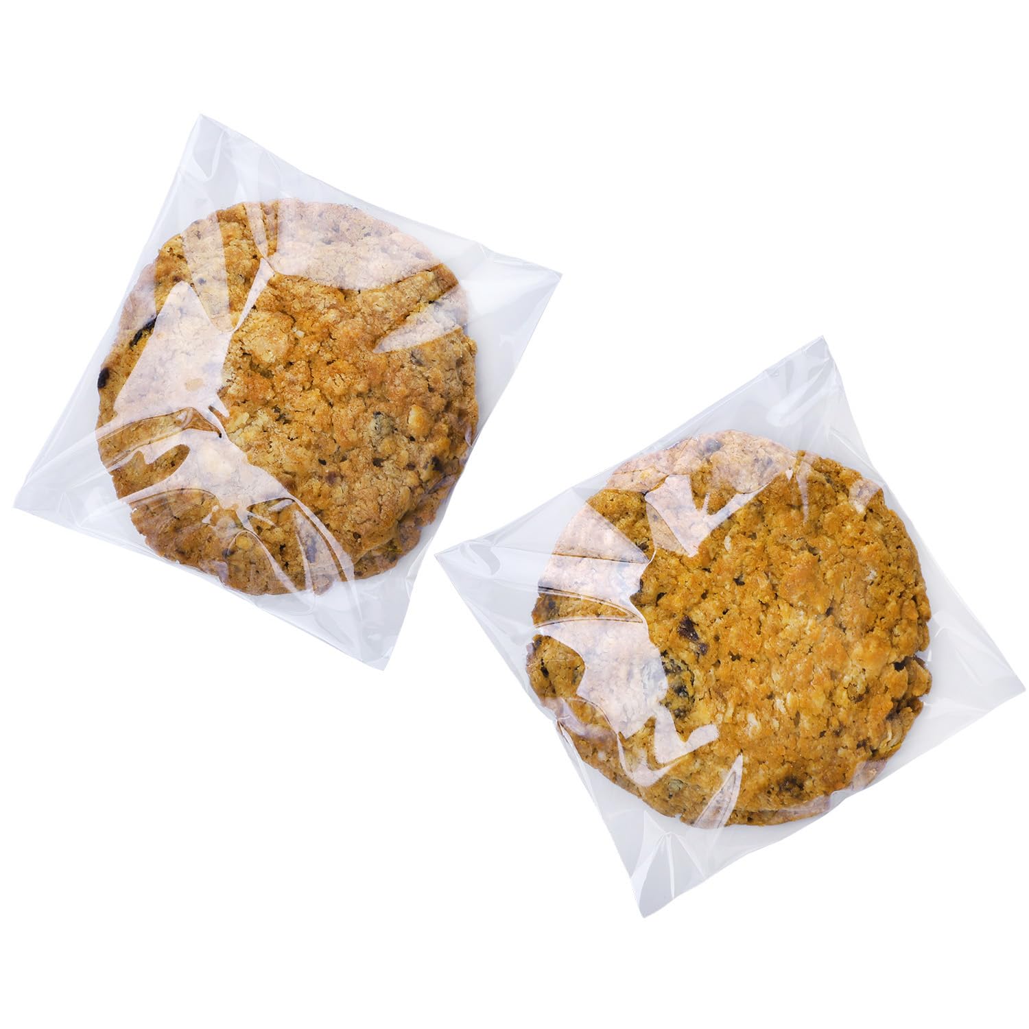 COQOFA 5x7 inch 200Pcs Clear Cookie Bags Self Adhesive Cellophane Candy Treat Gift Resealable Self Sealing Party Favors Plastic Packaging Bag