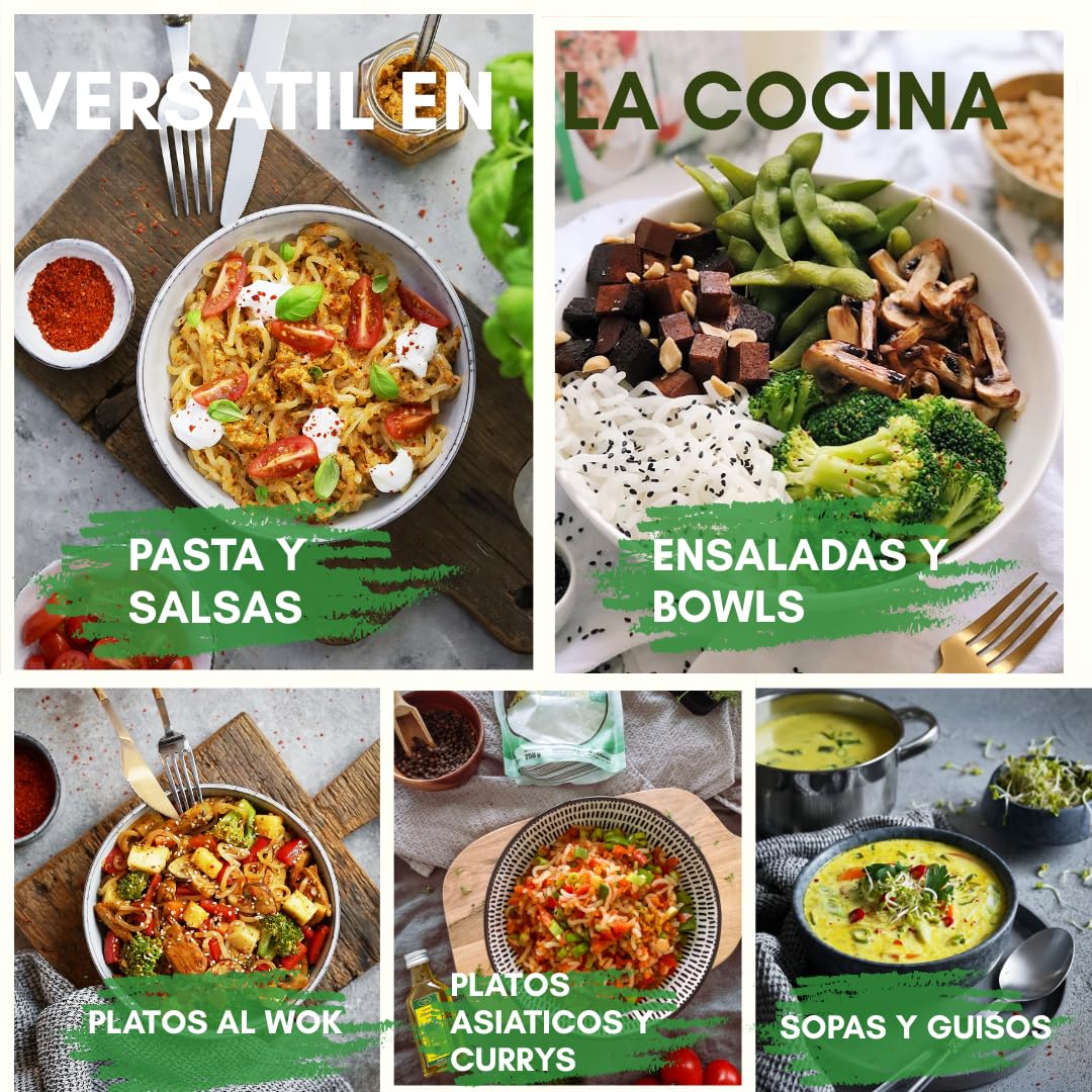 10 paquetes | Pasta 5 calorías 250g | Pasta a base de algas | Sin gluten y vegano | Bajo en carbohidratos | Schultz y König