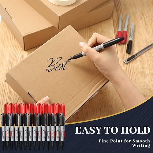 Miniatura 4 de Paquete de 180 marcadores permanentes a granel de punta fina, impermeables, de secado rápido, a prueba de manchas, punta fina, suministros escolares