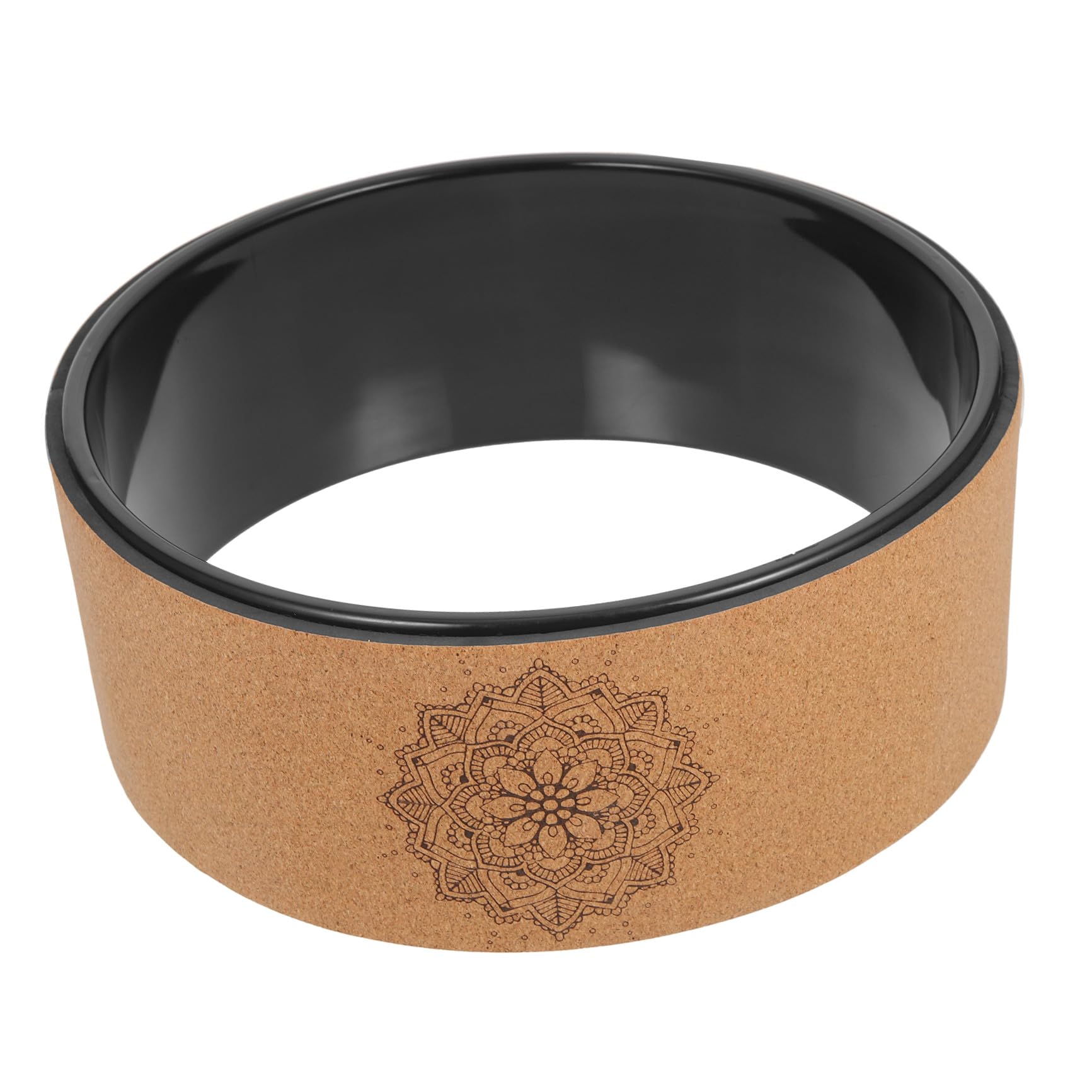 POPETPOP Ruota Yoga in Sughero Naturale Supporto Multifunzionale per Stretching Schiena e Correzione Allenamento Yoga Antiscivolo e Resistente per Esercizi Fitness e Backbend