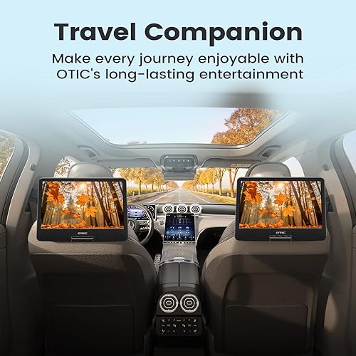Miniatura 4 de OTIC Reproductor de DVD portátil de 13 pulgadas con pantalla giratoria HD de 11.6 pulgadas, reproductor de DVD para automóvil, batería recargable
