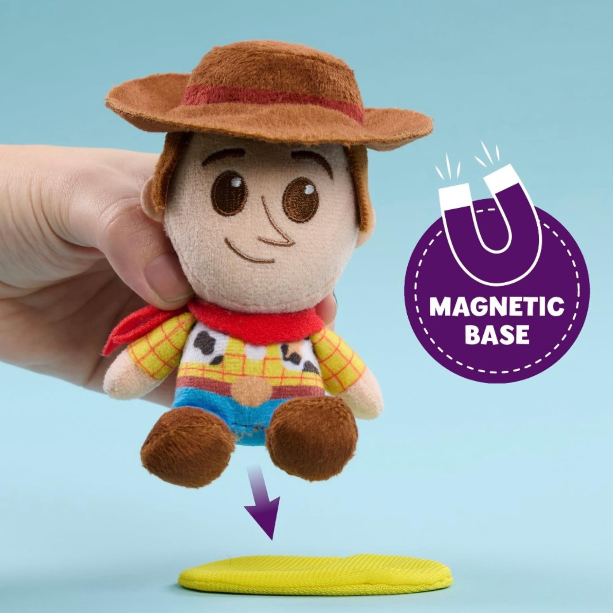 Disney's Perch'd Toy Story - Peluche a spalla seduta, altezza 10 cm, base magnetica, dettagli ricamati