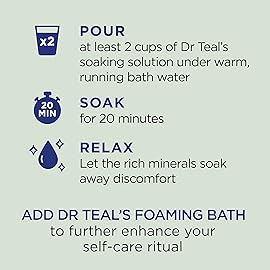 Dr Teal\'s Pure Epsom Salt, Relax & Relief with Eucalyptus and Spearmint, 3 lb (Pack of 4)