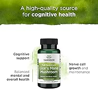 Vista 4 de Suplemento vitamínico de Swanson de espectro completo. Hongo Melena de León. 500 mg, Swanson-SW1096, 1