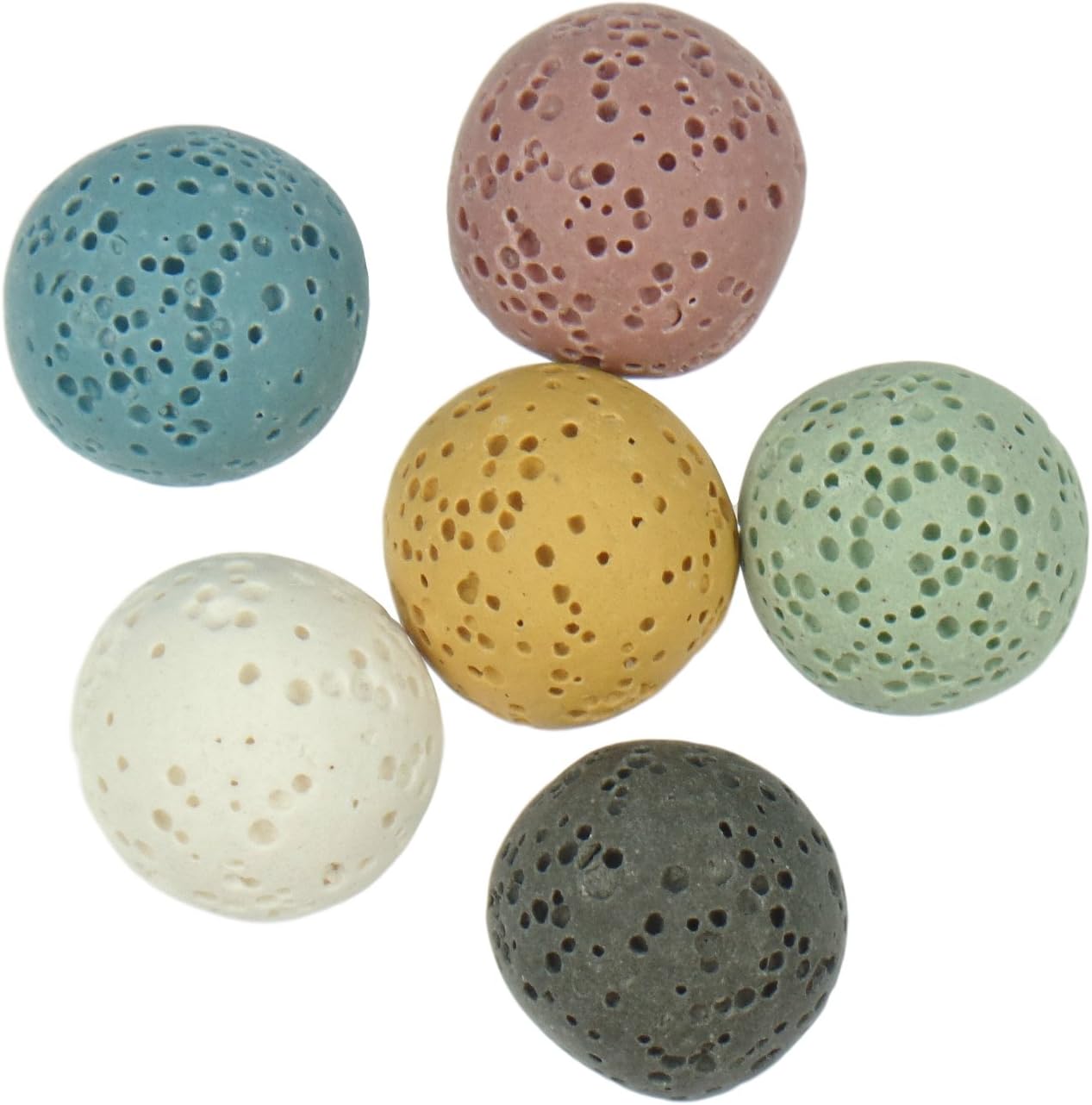 Real Volcanic Lava Beads for use in Aromatherapy Lockets and Bolas (6 mm Round)