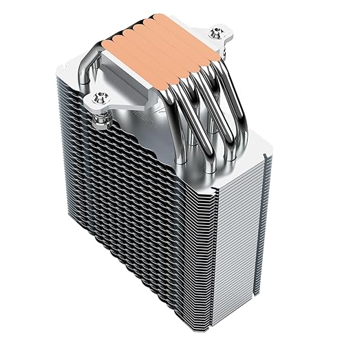 Miniatura 8 de Enfriador de CPU de aire, ventilador de refrigeración ARGB, 6 tubos de calor de cobre, radiador de CPU con rodamiento FDB, ventilador de 4.724 in,