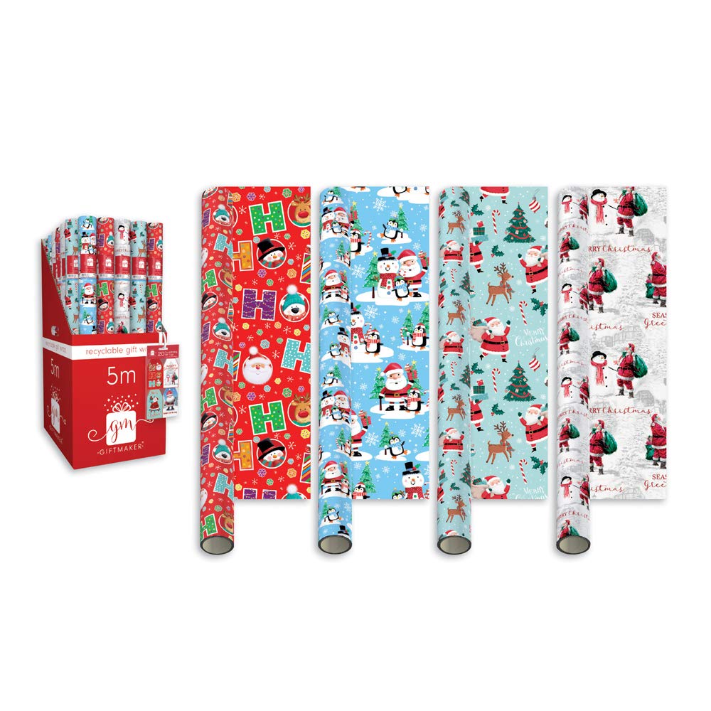 DesignGroup Christmas Wrapping Paper, Multi, 5 Metres