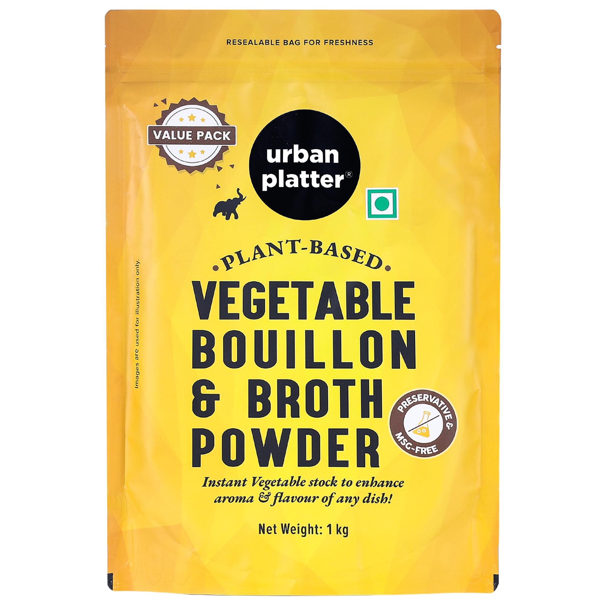 Urban Platter Vegetable Bouillon and Broth Powder, 1Kg [Anytime Convenience | Prepares Quickly | Vibrant Flavours | Ideal Seasoning and Condiment] (B078R8V92V) Amazon Price History, Amazon Price Tracker