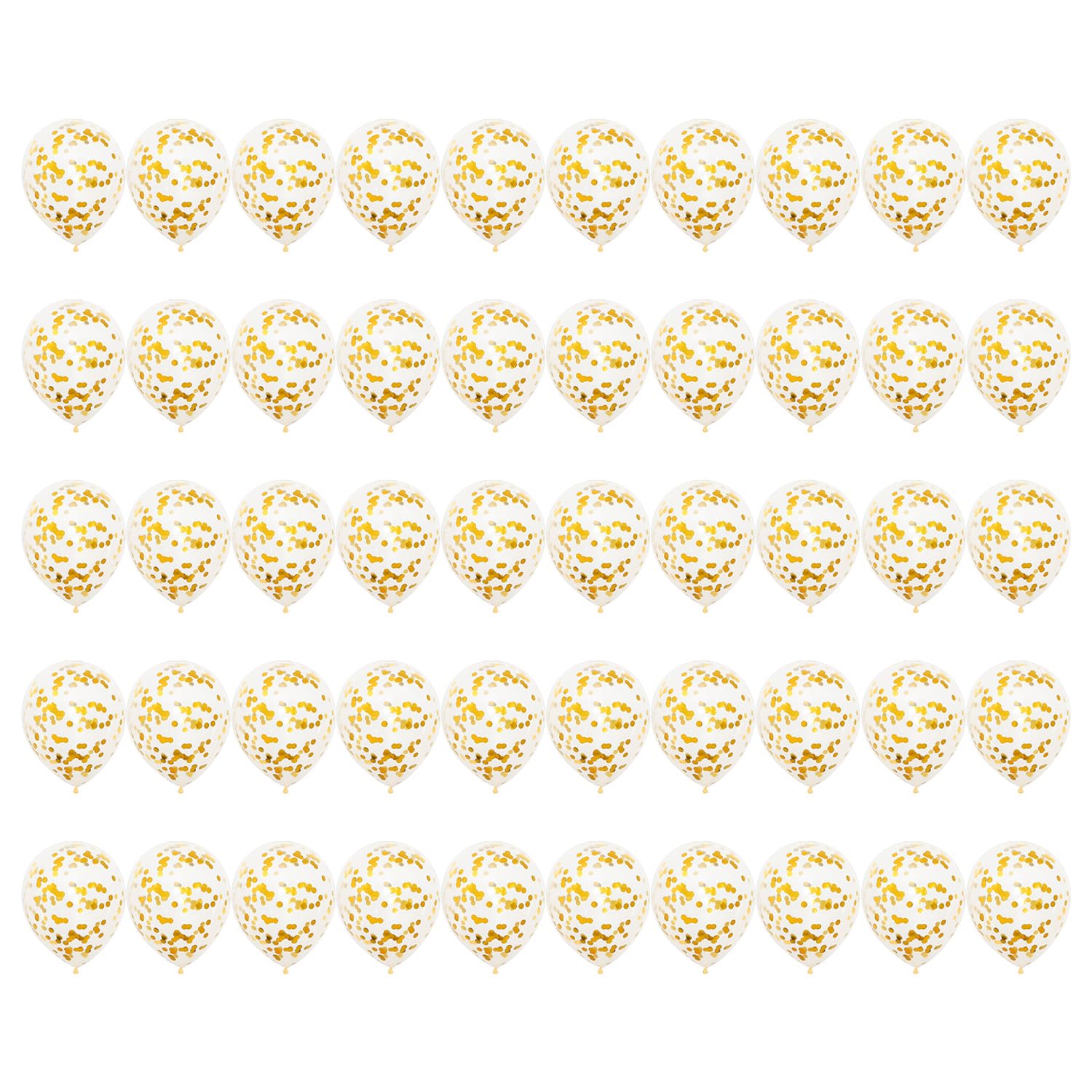 Ejufns Golden 50 Sequined Balloons, Confetti Latex Balloons, Round Balloon, Shooting Props, Holiday Party Background Decoration