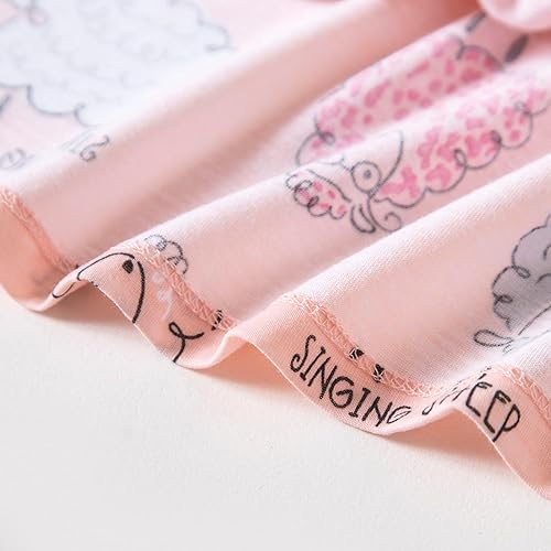 Miniatura 8 de Inadays Camisón de algodón para mujer, ropa de dormir de manga corta, camisón casual con estampado, vestido de dormir holgado y cómodo pijama