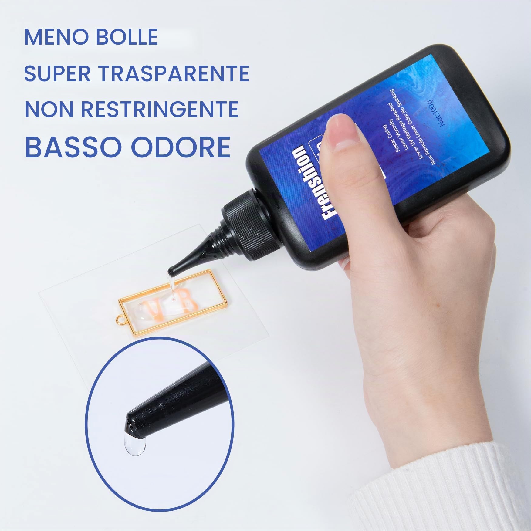 Kit di Resina UV Con Luce - 126Pcs Con 100g Bassa Viscosità, Pigmento di Colore, Accessori Starter Kit per la Fabbricazione di Gioielli