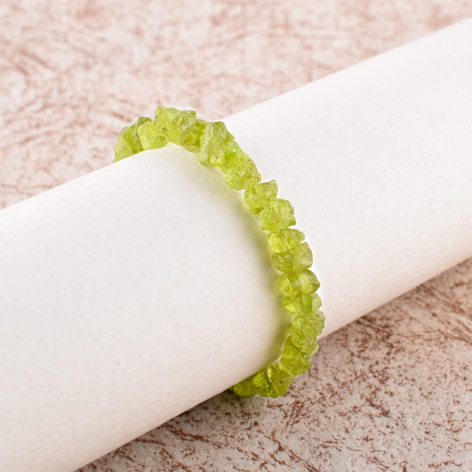 OdrillionGems Natural Raw Peridot Gemstone Bolo Bracelet, 925 Sterling Silver Jewelry, Energy Healing Crystals, August Birthstone, Handmade, Adjustable Slider, Women Gifts, 10inch - Image 3