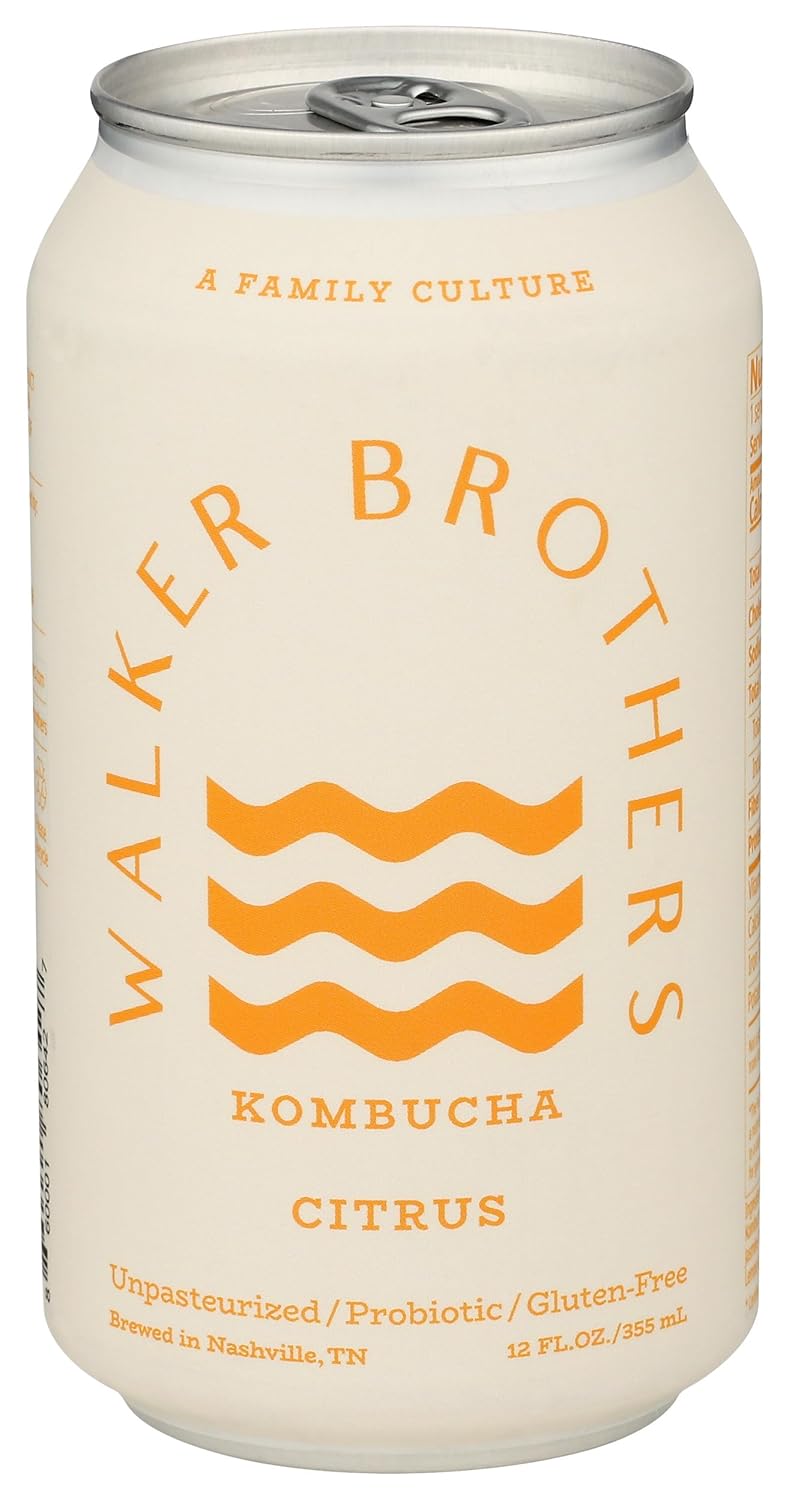 Walker Brothers, Kombucha Citrus, 12 Fl Oz Grocery