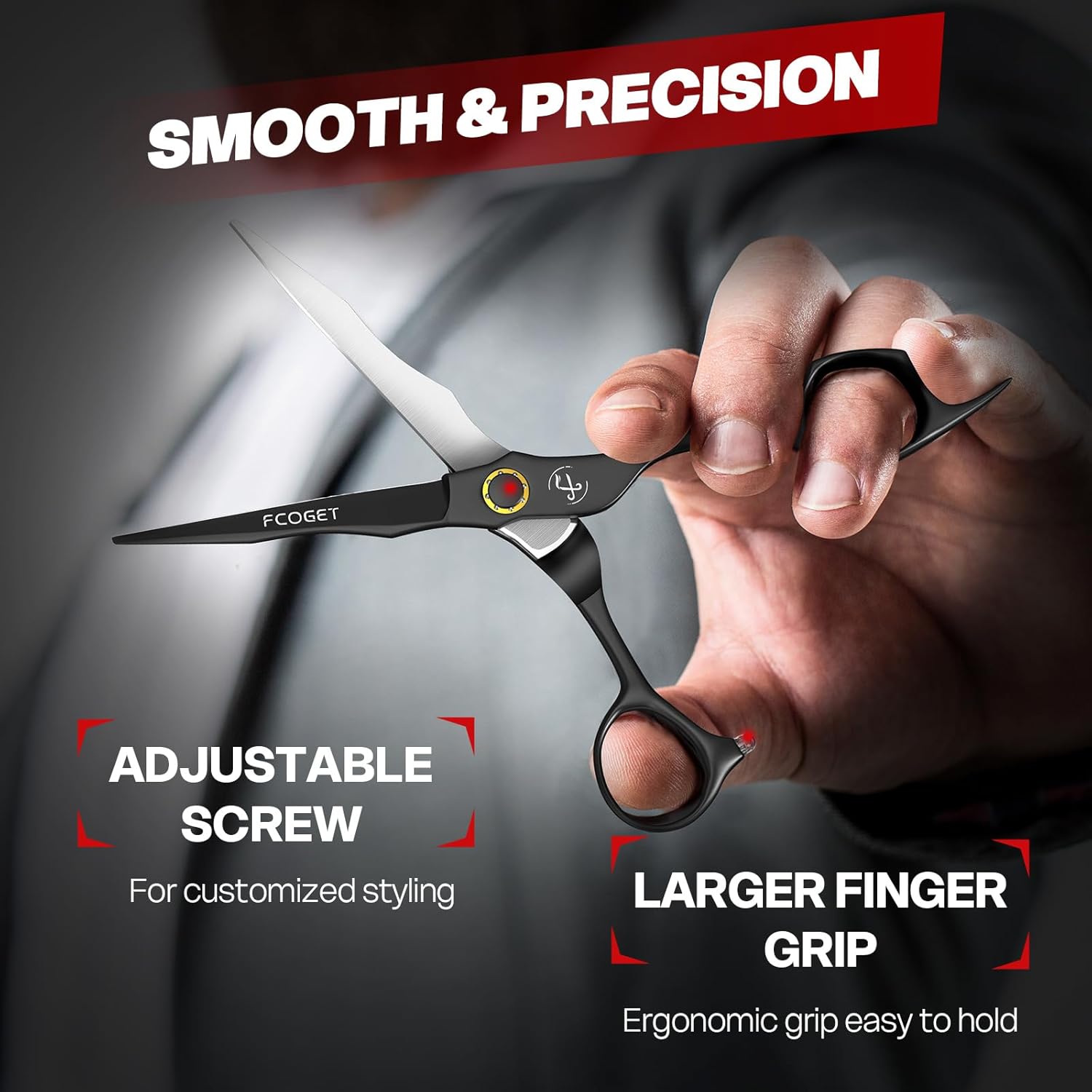 Professional Barber Hair Scissors Thinning Shears Kit - 6.8" HIGH-END Extremely Sharp Haircut Scissors Hairdressing Texturizing Hair Cutting Shears Set 440C Stainless Steel for Salon Home Stylists