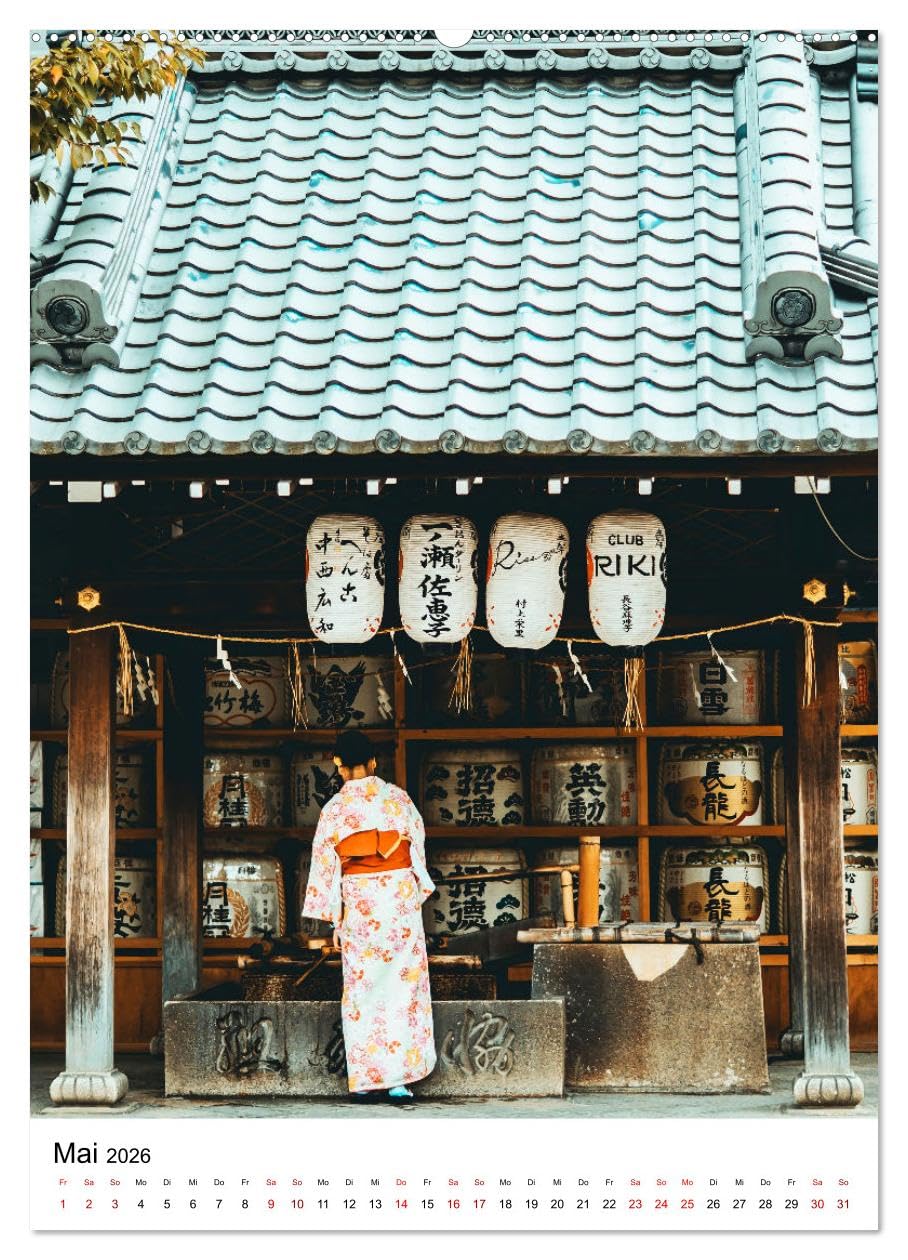Japan - Moderne trifft auf Tradition. (Wandkalender 2026 DIN A2 hoch), CALVENDO Monatskalender: Im "Land der aufgehenden Sonne" trifft die Moderne auf die Tradition.