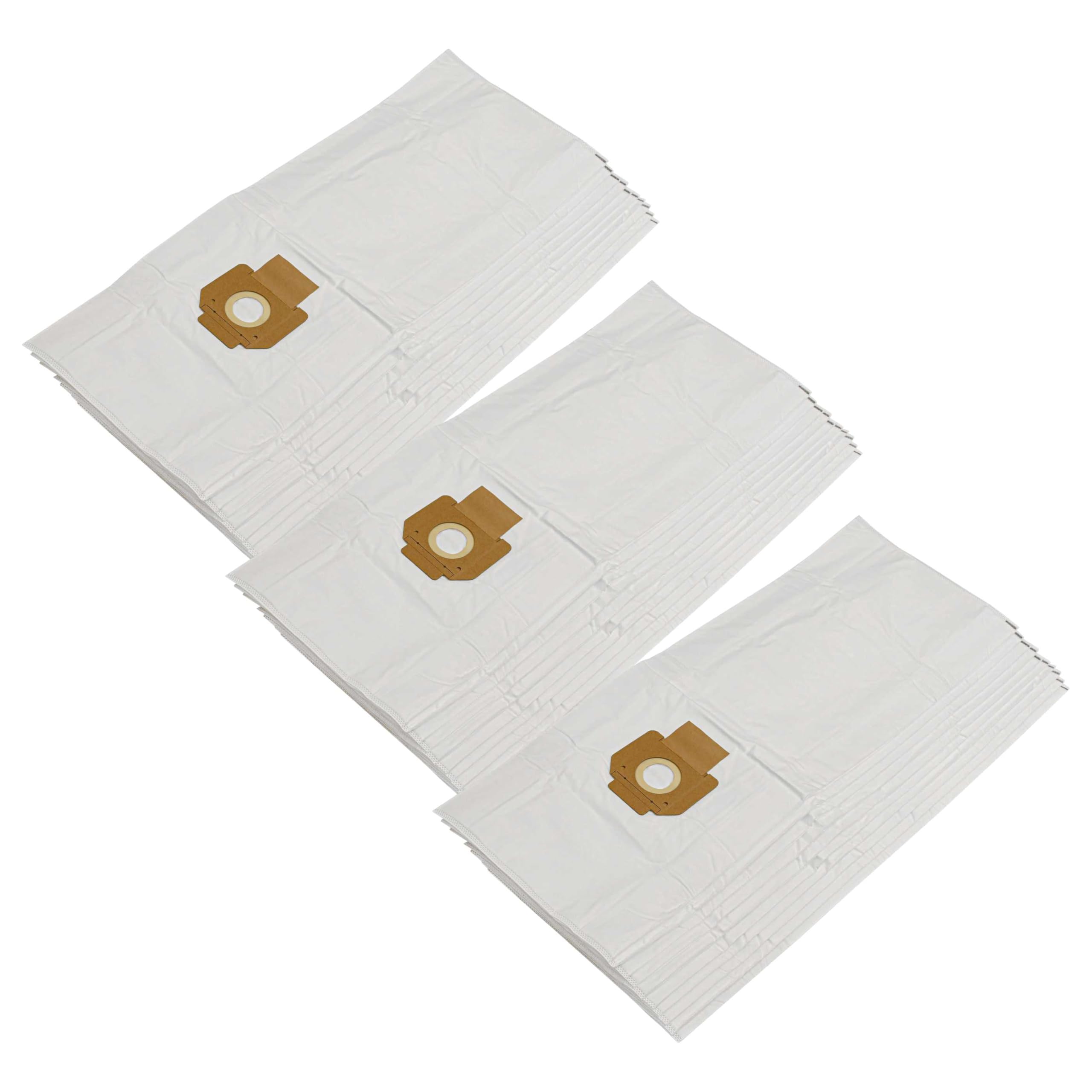 vhbw 30x bolsa compatible con WAP Turbo 1001 aspiradora - 94 cm x 35 cm blanco