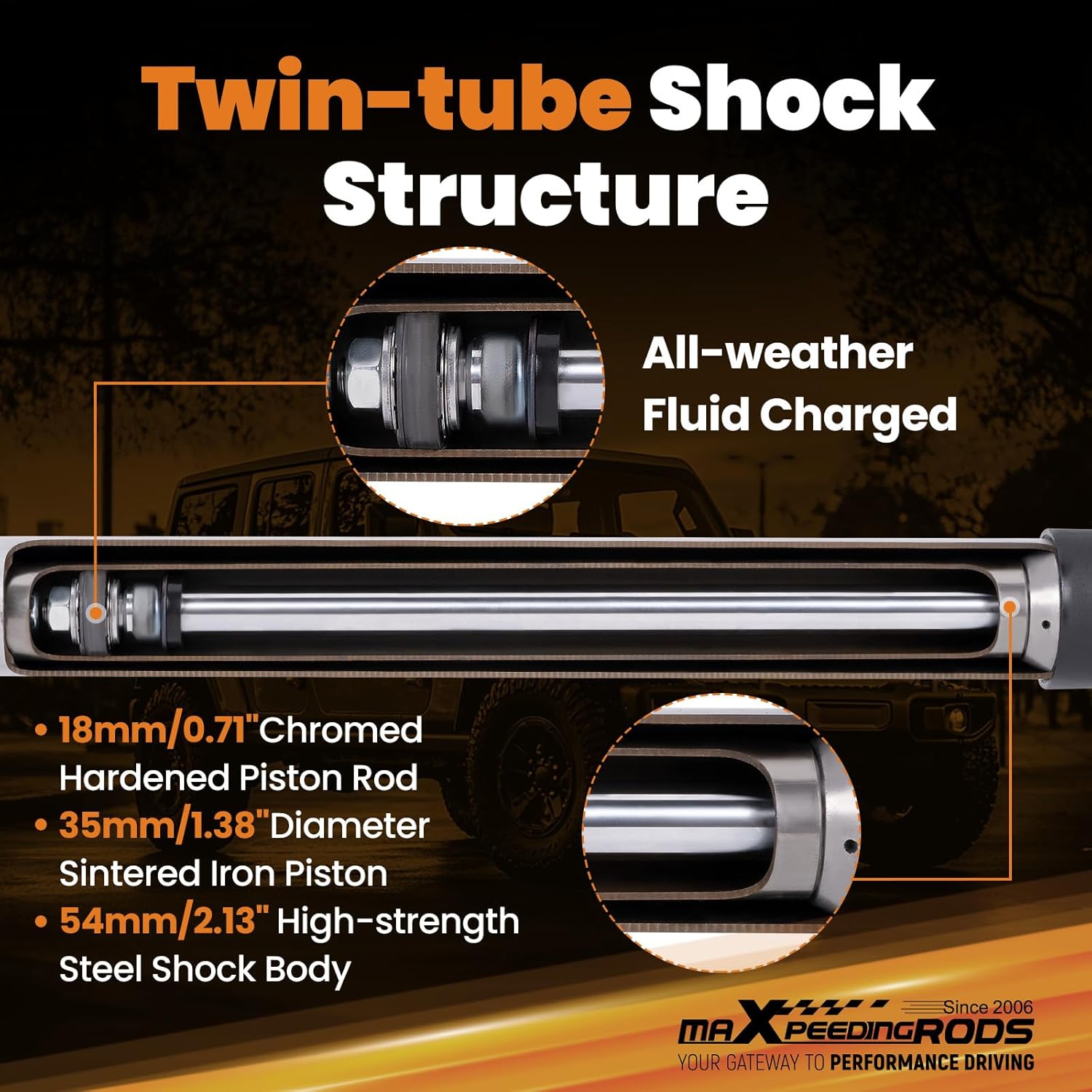 maXpeedingrods Steering Stabilizer for Jeep Wrangler JT Jeep Gladiator JL 2018-2025, G1 Version, Improve Handling Performance