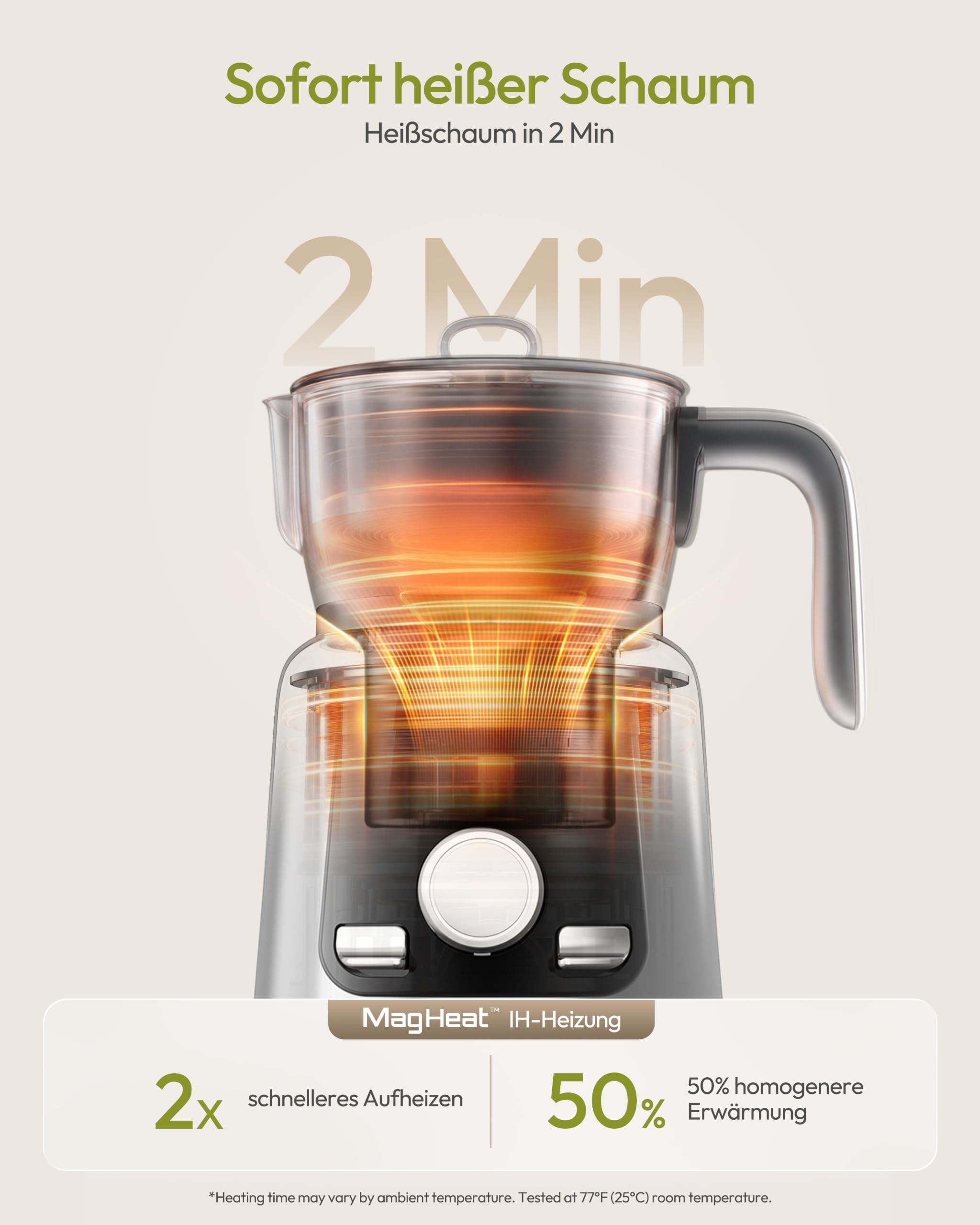 Maestri House IH Milchaufschäumer, 500 ml, geräuscharmer Milchaufschäumer und elektrischer Milchaufschäumer für Kaffee, Cappuccino, Macchiato, Latte Art, spülmaschinenfest, LED-Anzeige, DualFro Ultra