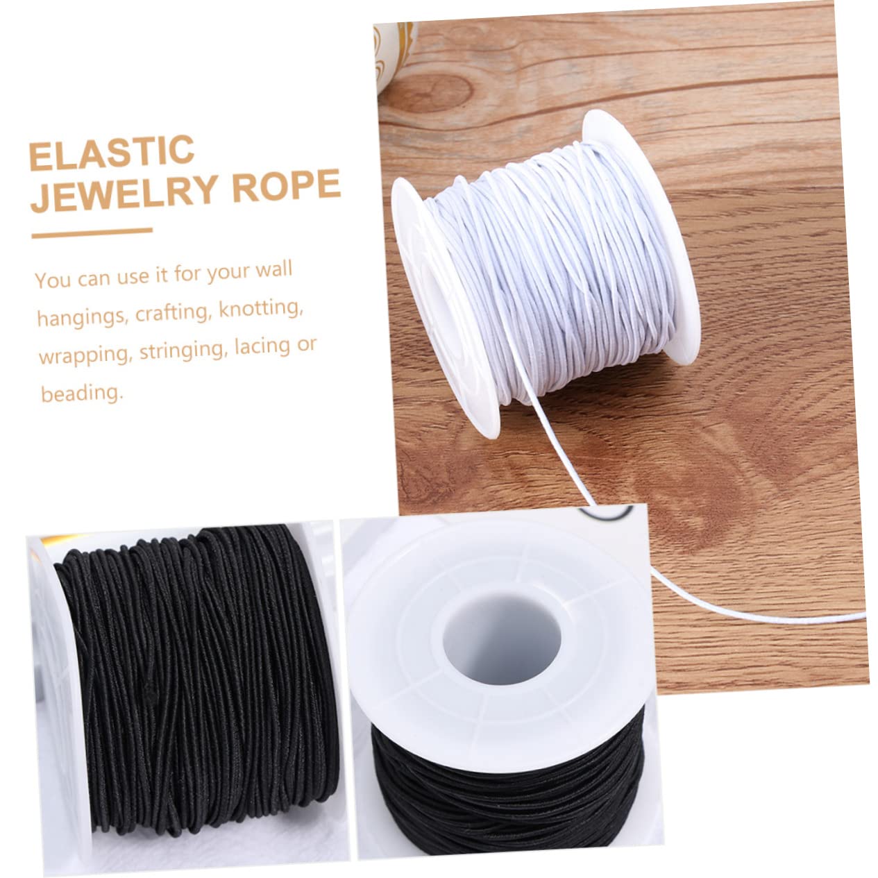 TEHAUX 6rouleaux Bracelet Élastique Multi-Usage Fil Stretchy pour Création De Bijoux Bracelets Et Colliers