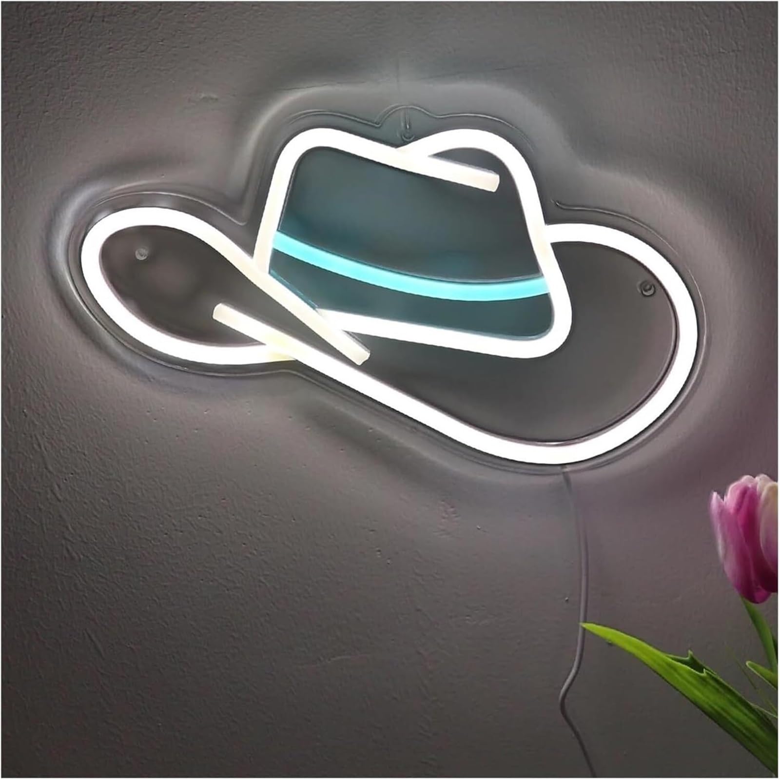 Luci al neon Per lampada al neon Cappello da cowboy per insegna per dimmerabile alimentato