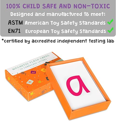 Miniatura 10 de Attractivia Tarjetas magnéticas con letras grandes del alfabeto ABC, 52 letras grandes en mayúscula y minúscula, color negro, para profesores de