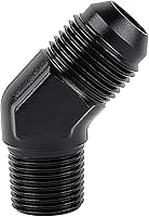 Vista 53 de EVIL ENERGY 4AN macho Flare a 1/8 "NPT adaptador de montaje de tubería de aluminio recto negro