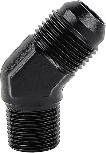 Vista 53 de EVIL ENERGY Adaptador de ajuste de 6AN a 3/8" NPT macho de 90 grados, aluminio